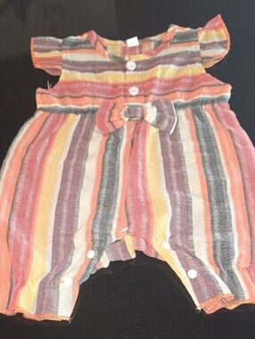 Striped Multicolor Baby One-Piece Romper